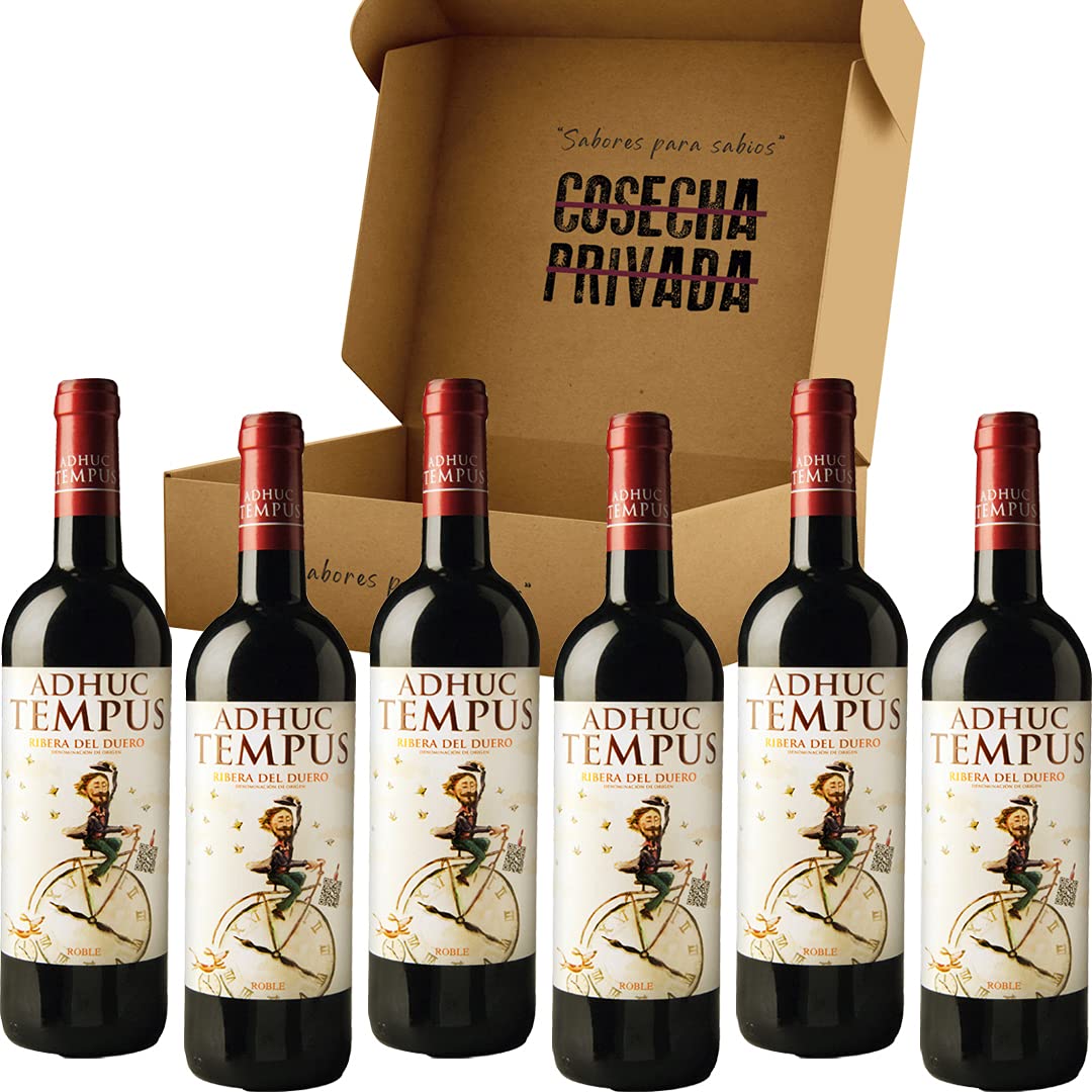 Adhuc Tempus - Envío24 H - Mejor Vino RCP - Cosecha Privada (6 x Botellas 75 cl, Roble Ribera del Duero)