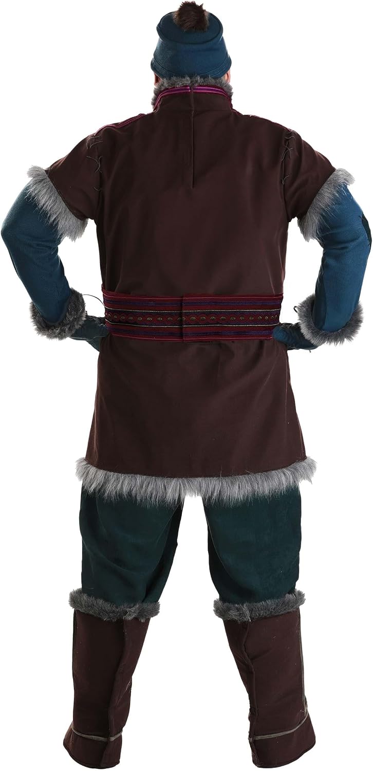 Men's Frozen Kristoff Plus Size Costume | Officially Licensed Disney Outfit With Pants And Tunic, Thermal Shirt