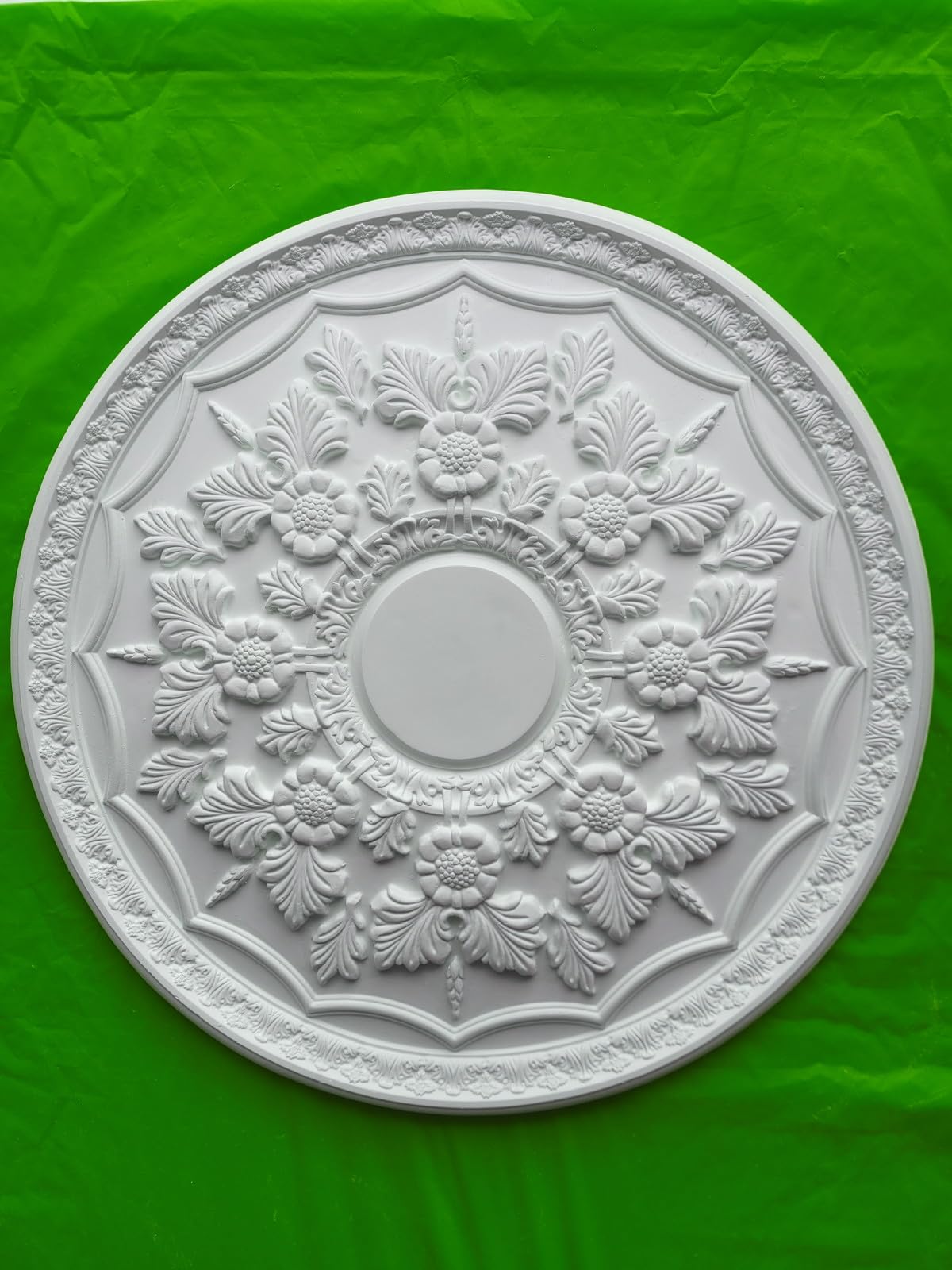 Decorazione Floreale a Rose per soffitto in Gesso, 440 mm.