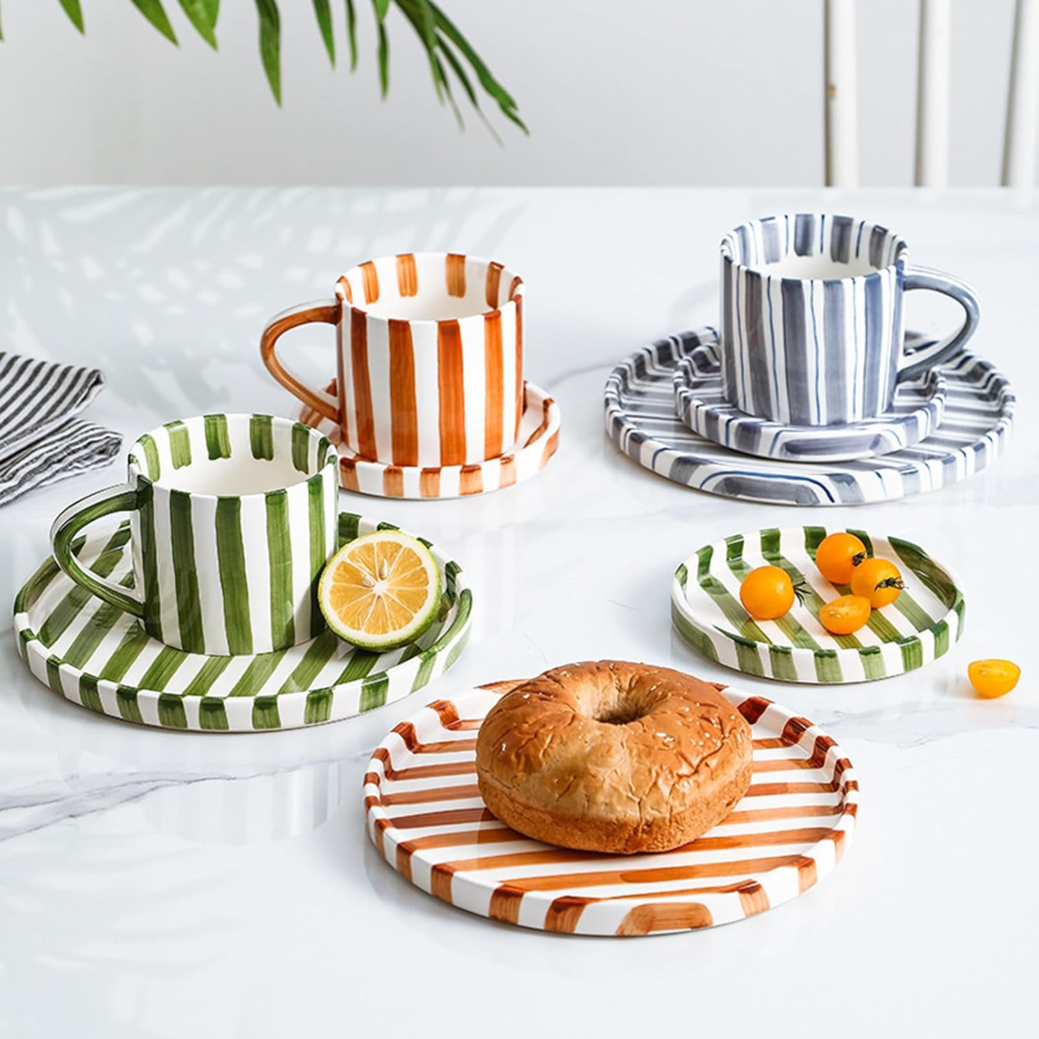 Ceramic Afternoon Serving Tray Dessert Cupcake Stand Serving Plat Tea Party Serving Platter for Cupcakes, Sevring Food, Dessert, Fruit, Cookie,F