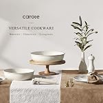 CAROTE 11pcs Pots and Pans Set Non Stick, Cookware Sets Detachable Handle, RV Kitchen Set Removable Handle, Oven Safe, Induction Ready, Stackable Non-Stick Set, Cream White
