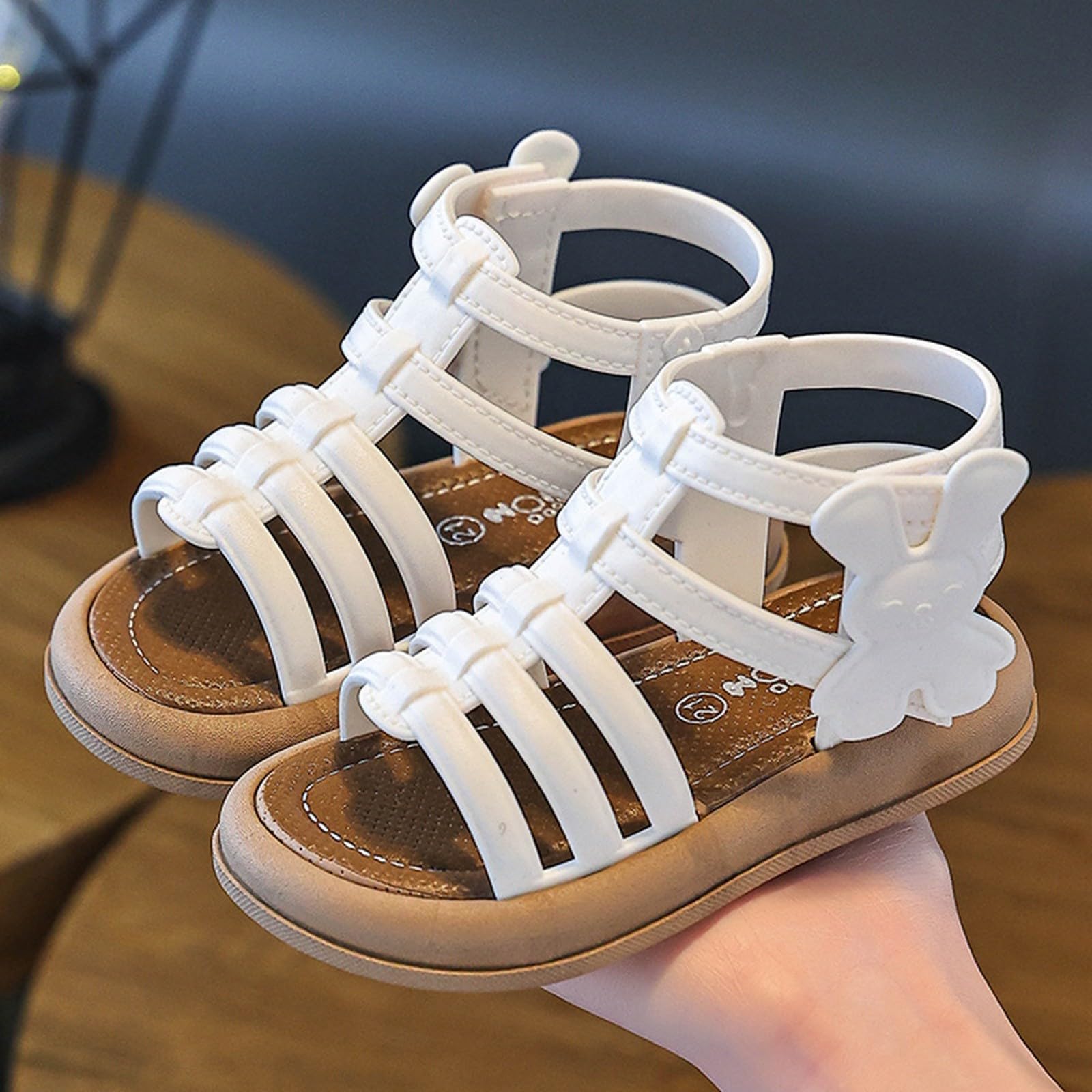 Générique Sandales Fille Ete Fleurs - Sandales pour Filles Chaussures de Plein air élégantes et Confortables adaptées pour Le Quotidien la détente et l'école parfaites pour Enfants de 1 à 9 Ans