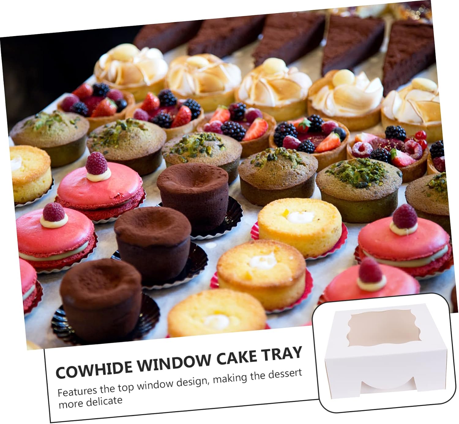 KICHOUSE 5pcs Cake Wrapping Paper Boxes Material Baking Food Packaging Dessert Packing Containers