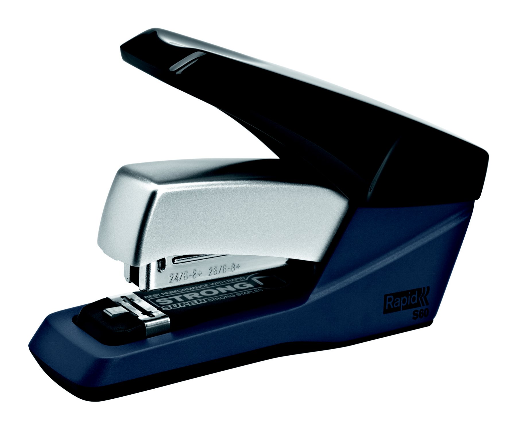 Rapid 25202001 Flachheftgerät S60 Press Less, Metall, 60Blatt, schwarz