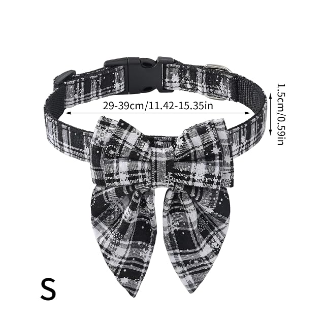 Foto 4 de 8 de Tsuchiya Collar de lazo para gatos, con hebilla, diseño de copo de nieve