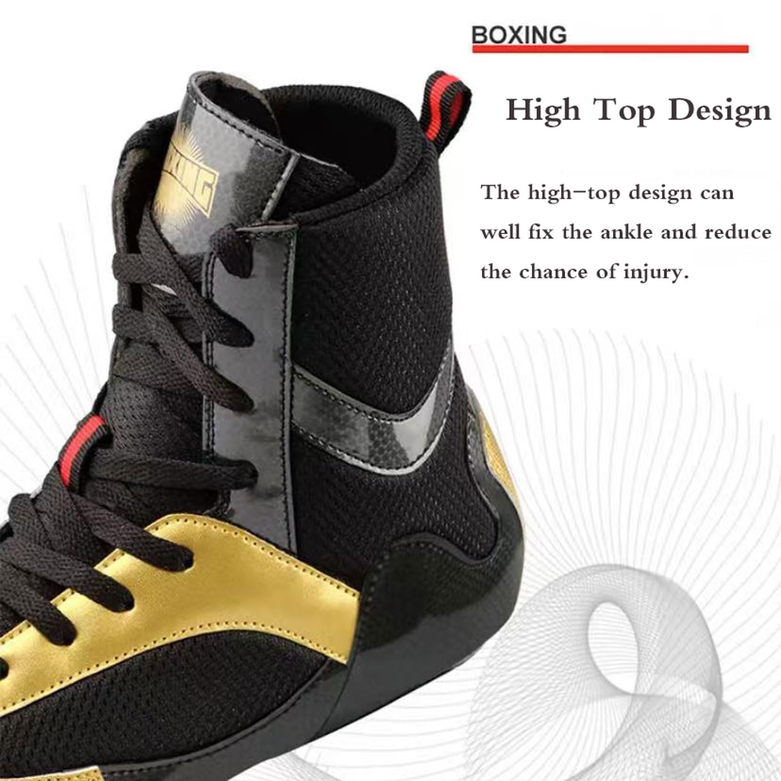 Scarpe da Boxe,Stivali da Boxe,Scarpe da Wrestling,Scarpette da Allenamento,Bodybuilding Shoes,Unisex,durevoli,Traspiranti,Comfort,Antiscivolo,Hot,per Taekwondo,Arti Marziali,box,giovanili