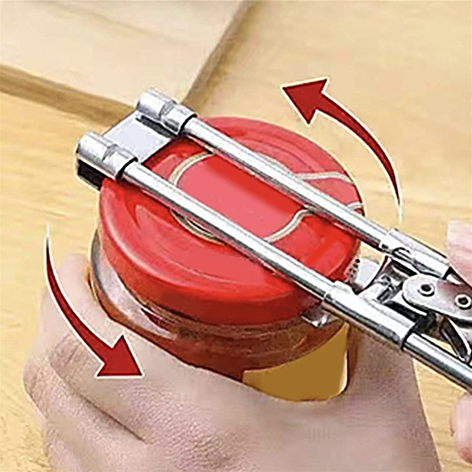 Apribottiglie, cavatappi e barattoli, multifunzione, in acciaio inox, facile da impugnare, per mani deboli, utensile da cucina