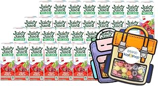 Fruit Punch 100% Juice No Sugar Added On the Go Box 6.75 fl oz 32 Pack + 2 Reusable Snack Bags by KOOL8SHOP Infinite Deals