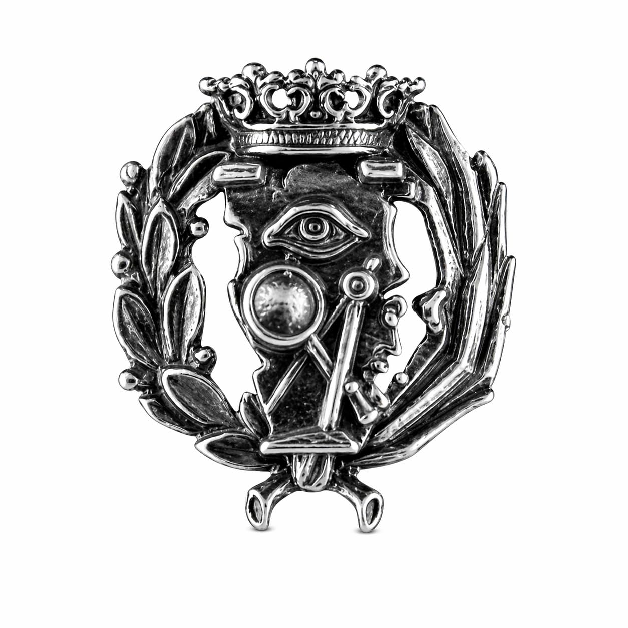 Insignia Profesional de Ciencias Exactas Pin para Hombre Mujer en Plata 925 con Caja para Regalo
