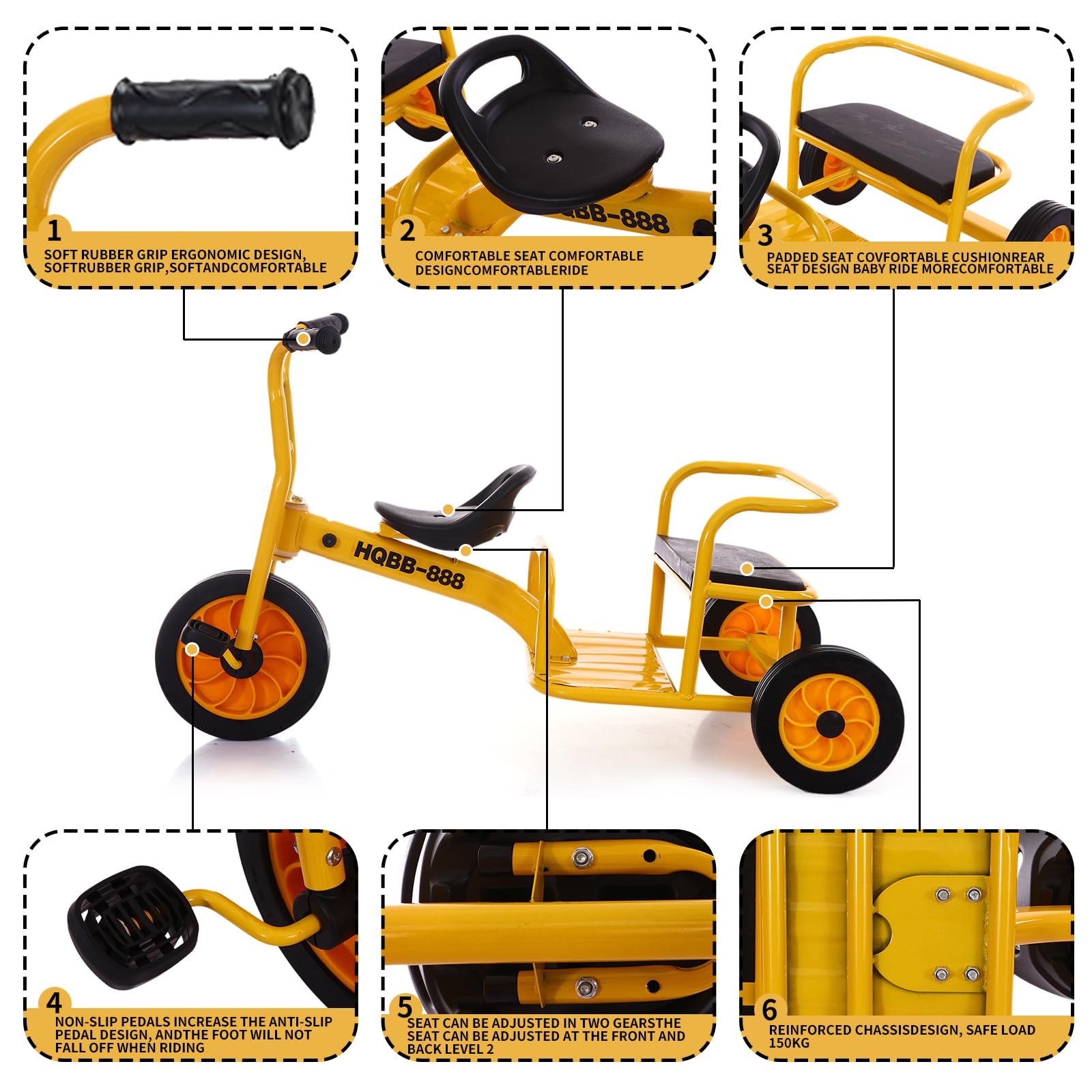 Amazon.co.jp: 子供用三輪車 2人のライダーに最適 対象年齢3歳