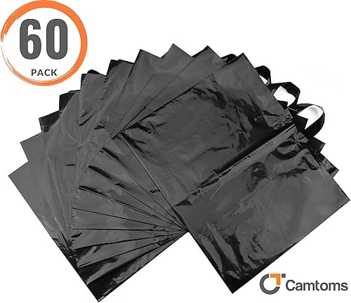 Miniatura 7 de Bolsas de plástico grandes con asas  Bolsas de boutique para pequeñas empresas y mercancía (rosa)