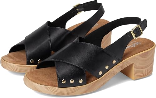 SoftWalk Womens Florence Black 7 Wide