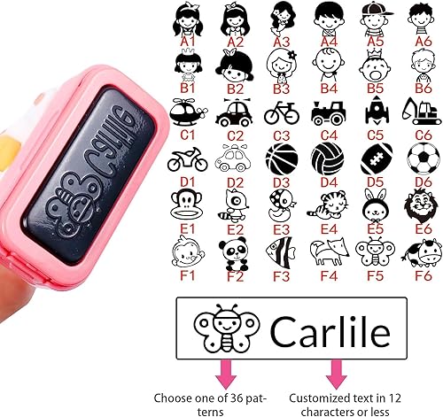 Miniatura 5 de Sello con nombre para ropa para niños  2023 Nuevo sello de nombre para niños  Sellos de ropa para niños  Sello con nombre personalizado  Sello de