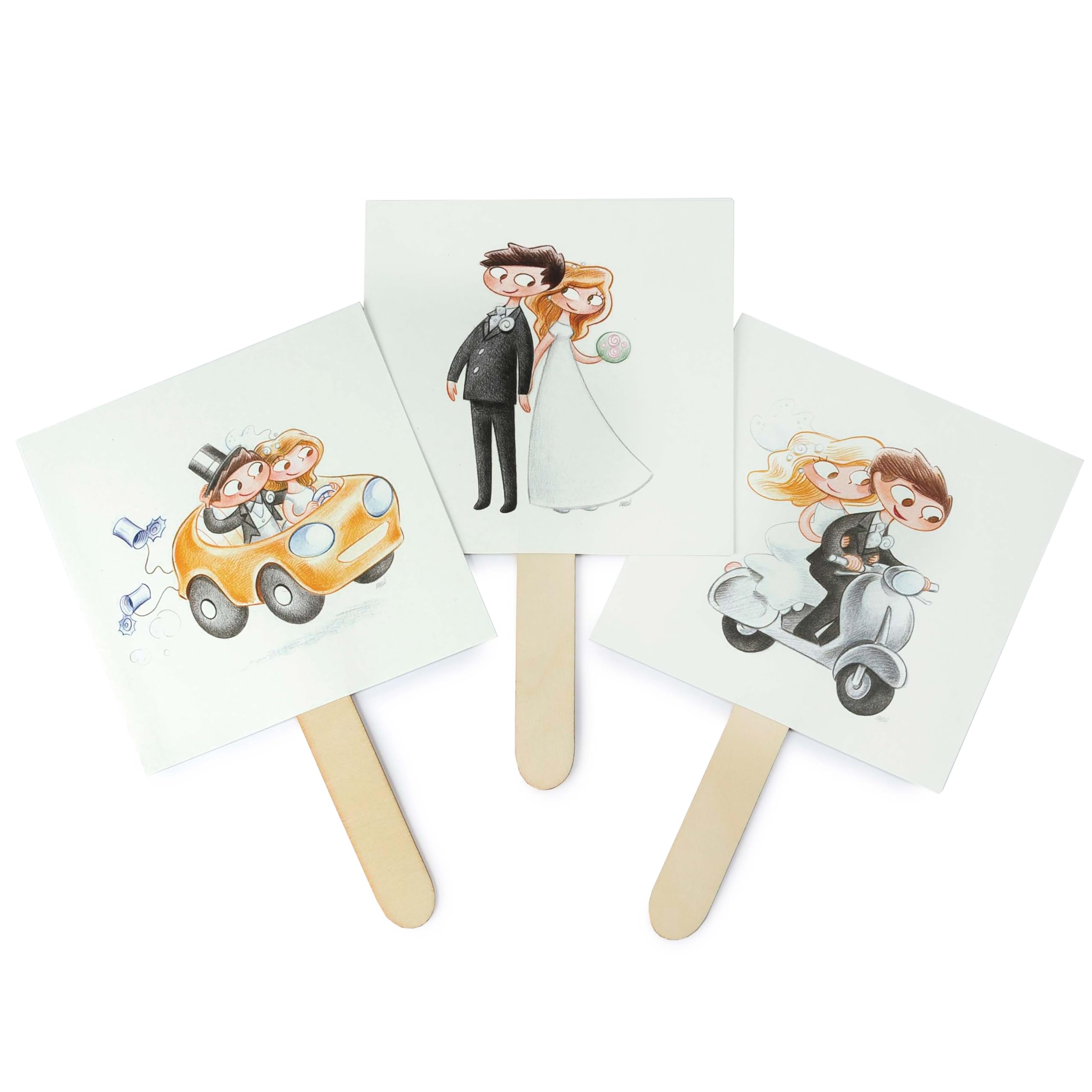 Abanicos Novios Boda Mopec WA4 Pop & Fun el detalle perfecto para regalar a invitados