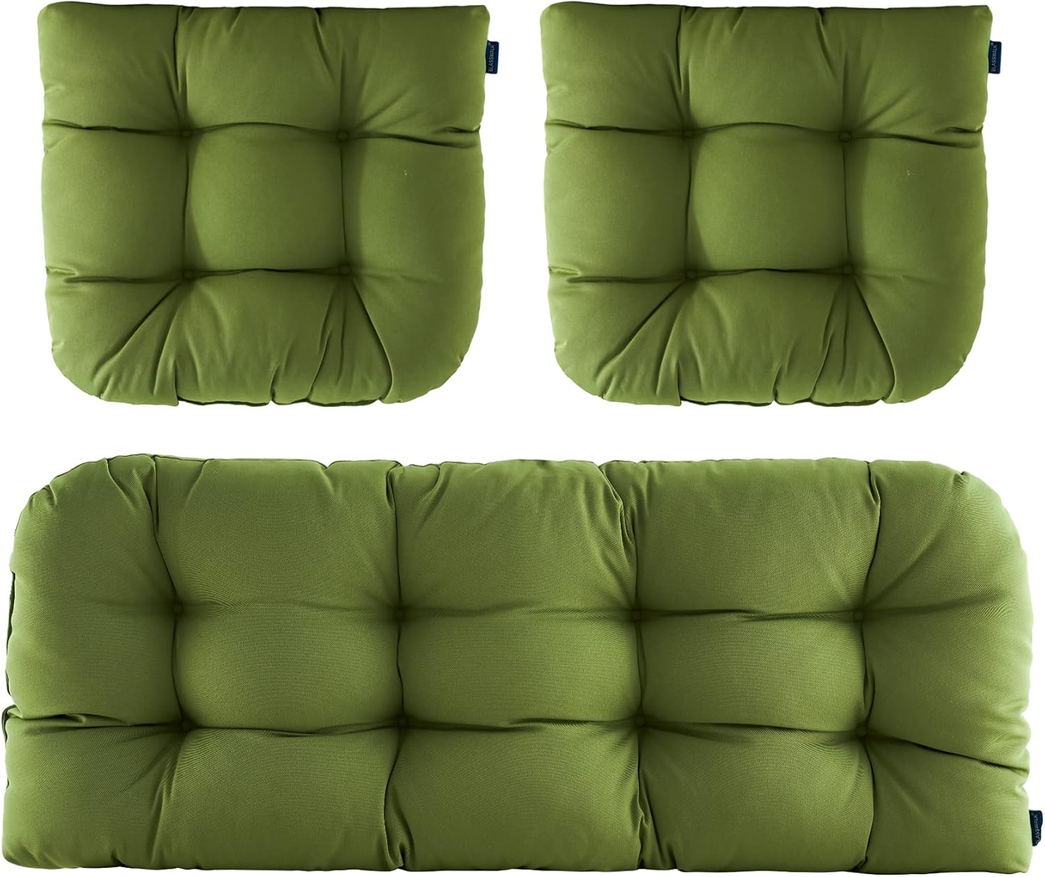 BLISSWALK Outdoor Chair Cushions,3 Piece Loveseat Outdoor