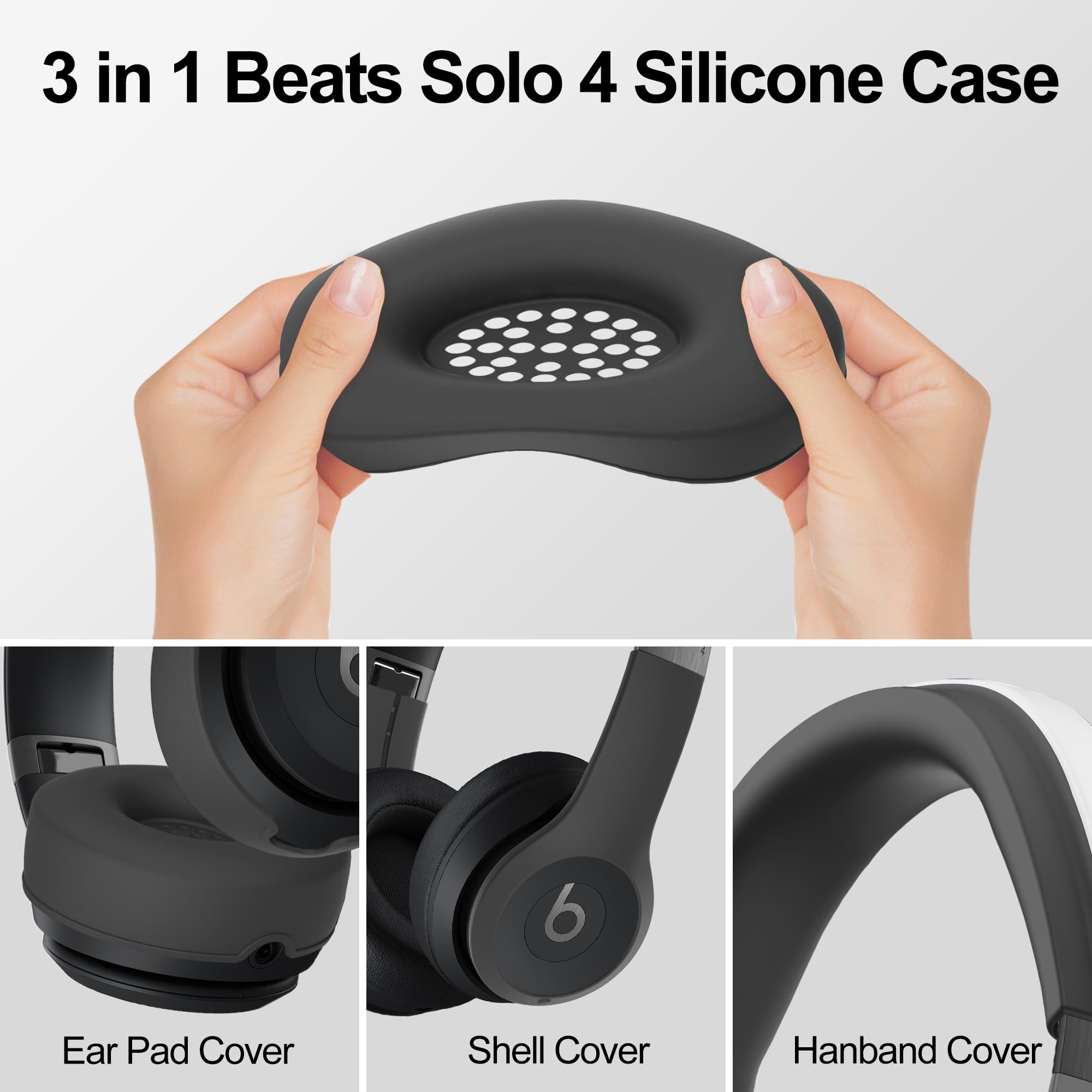 Amazon.com: SKRVGOJFG 3 in 1 Silicone Case for Beats Solo 4