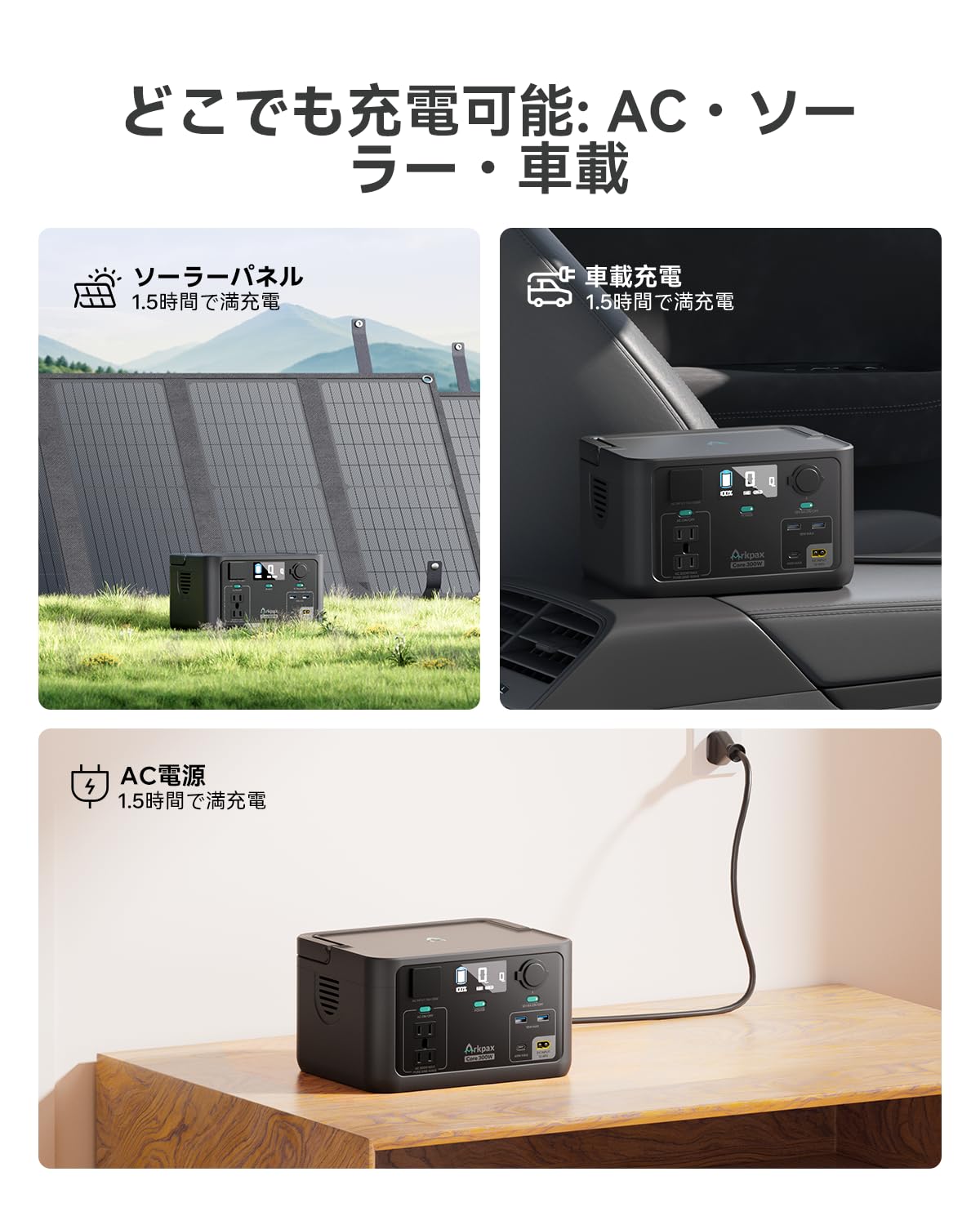 Amazon.co.jp: Arkpax ポータブル電源 192Wh 家庭用蓄電池 小型軽量