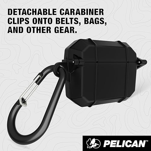 Miniatura 4 de Pelican Marine Series - Funda para AirPods Pro 3 con mosquetón [compatible con carga inalámbrica] [protección de grado MIL] Funda impermeable IP68