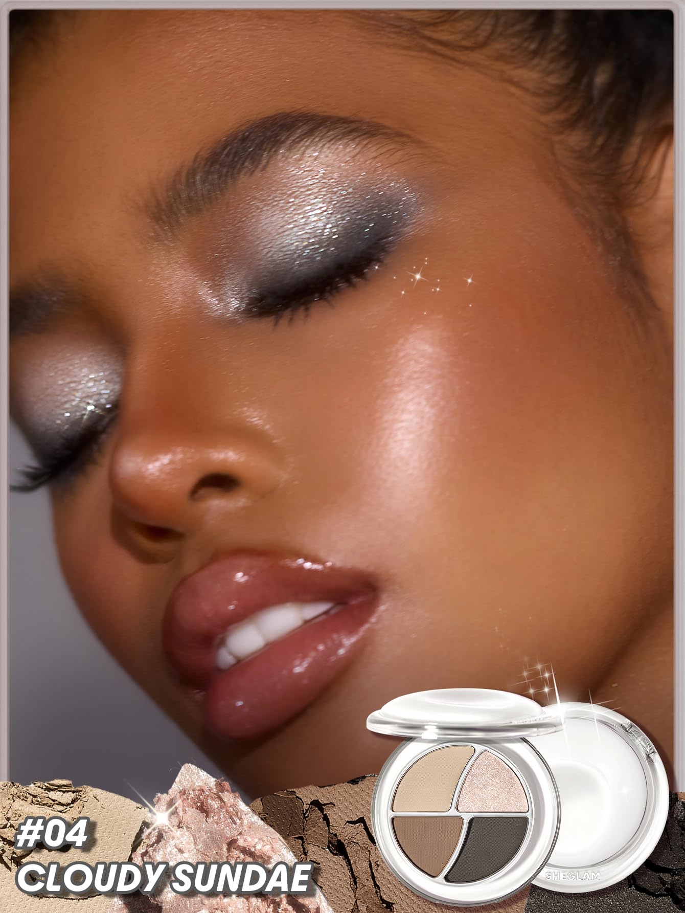 SHEGLAM Daydreamer Mini Palette 4 Colors Eyeshadow Palette - Cloudy Sundae, 110 g (Pack of 1) - Image 2