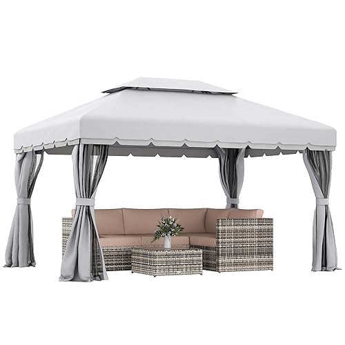 Outsunny 10' x 13' Patio Gazebo, Outdoor Gazebo Canopy Shelter