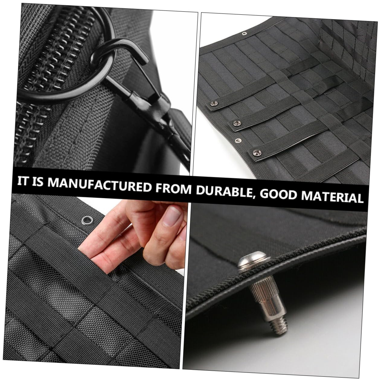 Borsa Organizer per Portellone, Nylon Nero, Accessorio Auto | Tasca Posteriore per Cellulare e Kit Utensili, Finiture Curate, Kit per Modifica Veicolo