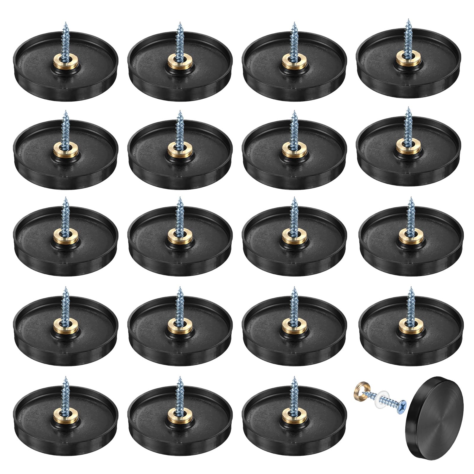 M METERXITY 20-Pack Screw Covers Caps, 1.57