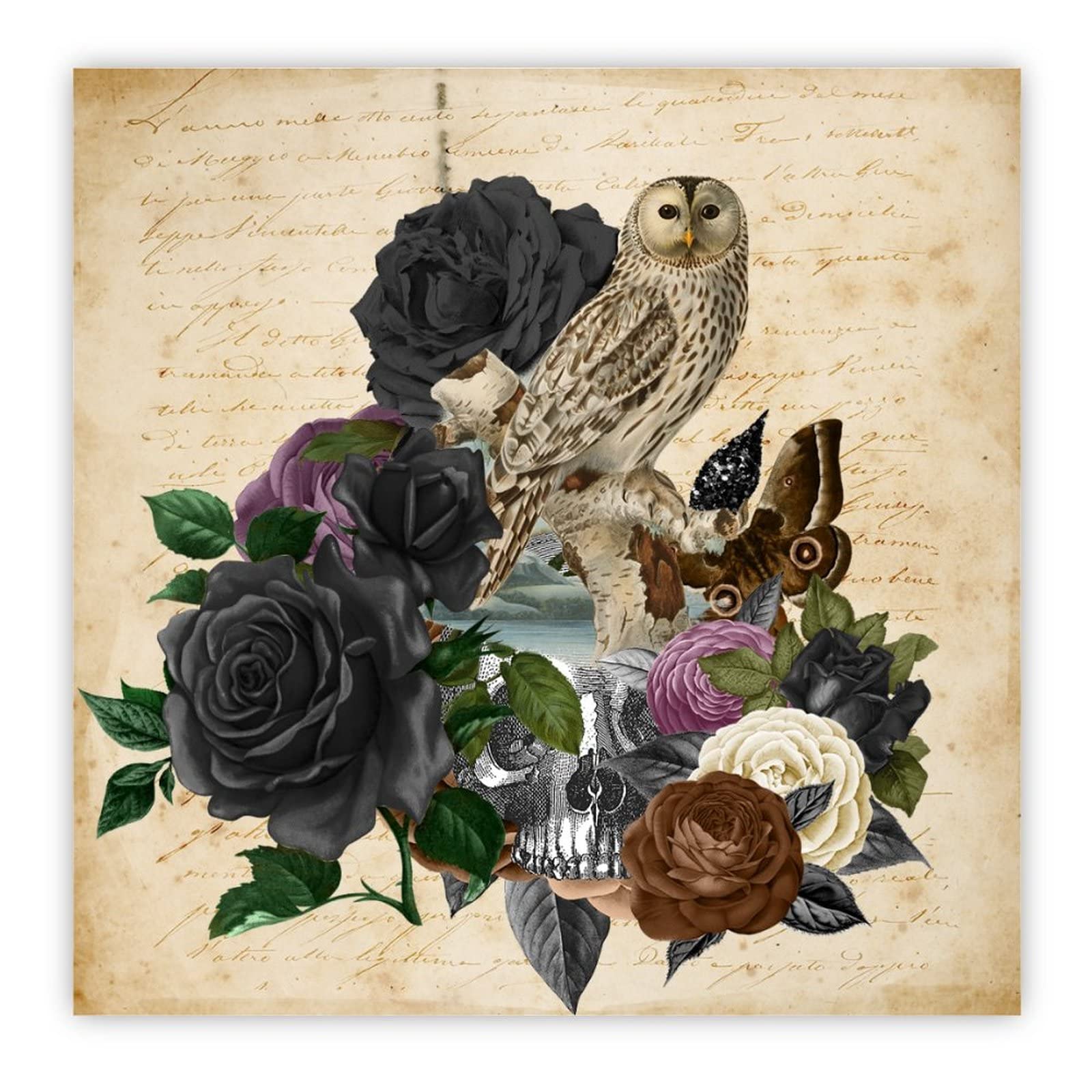 Panneau Halloween corbeau en bois, plaque murale chic 30cm