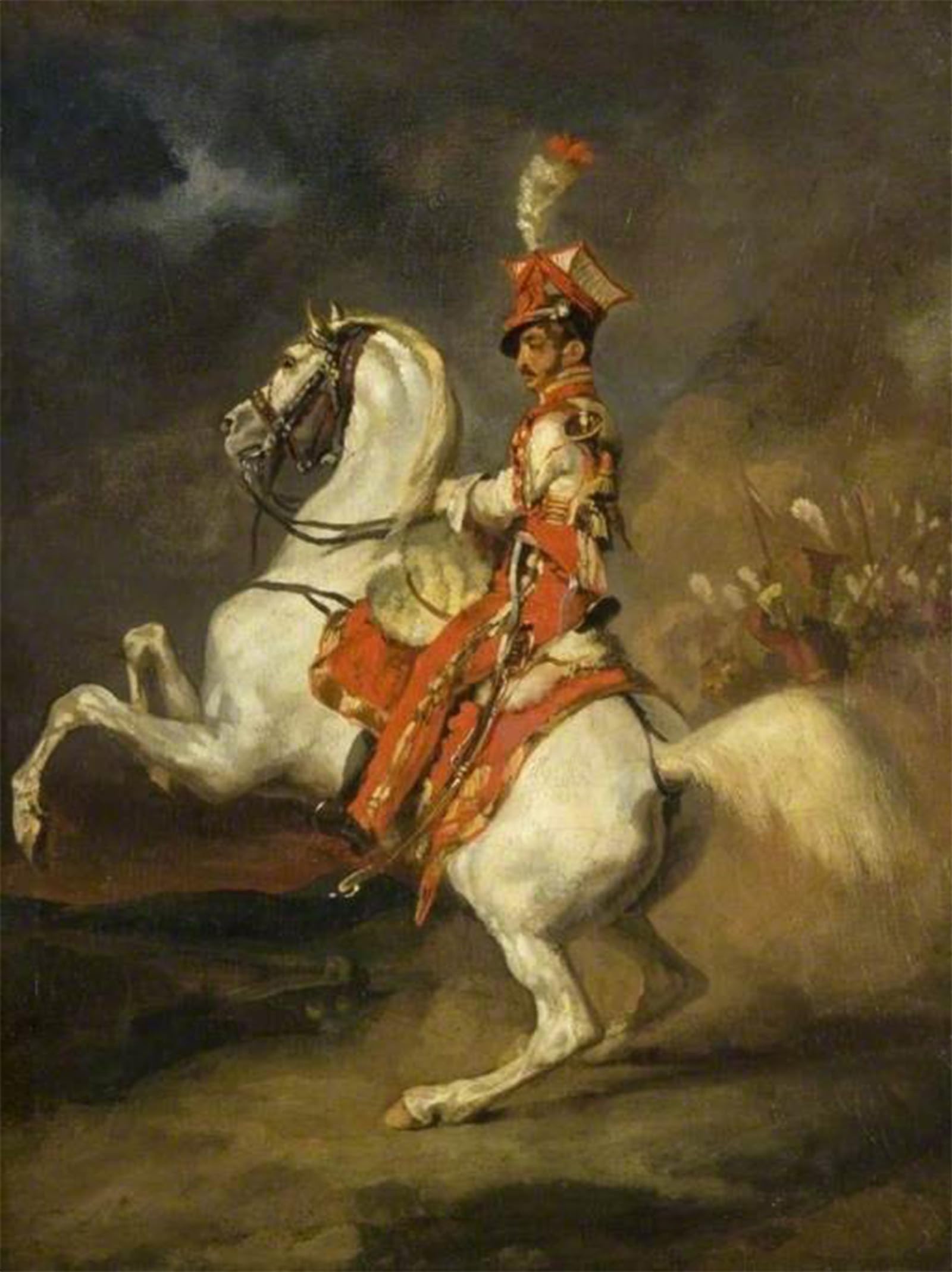 POSTERIIk Vintage Art Print Images Pictures Print the Trumpeter of the Lancers of the Guard by Theodore Gericault Modern Colour Posters for Office Home Decor 60x90cm