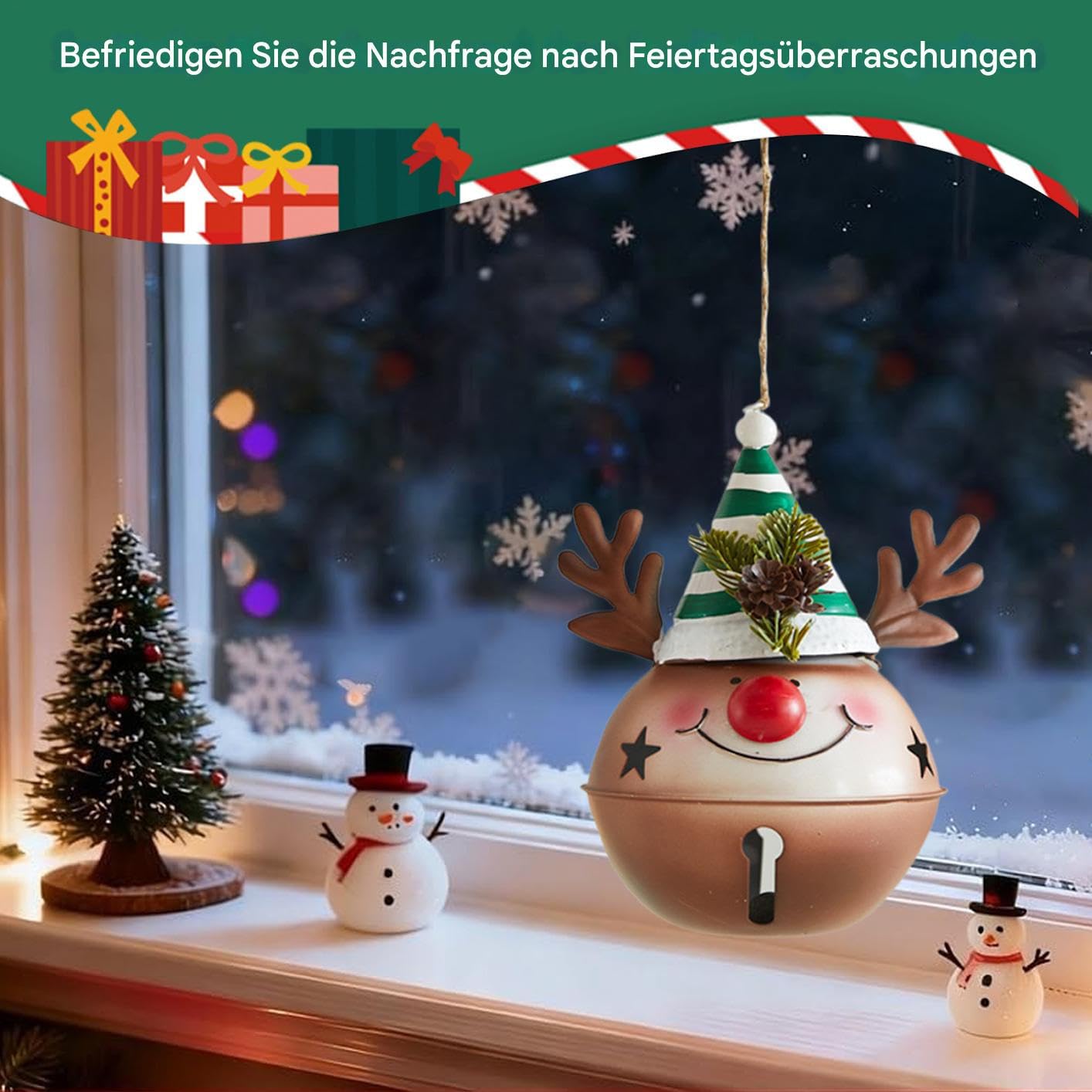 Adornos navideños con figuras vintage (3 piezas)