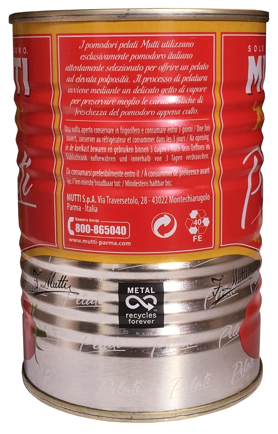 Mutti Tomaten Mix Vorratspack 24x400g Pelati Polpa Cherrytomaten im eigenen Saft Dose 100% italienische Tomaten für Saucen Pizza Pasta Italian Gourmet polpa