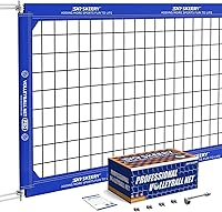 SKEERYSPORT Professional Volleyball Net - Official 32x3.3FT FIVB Size, Double Steel Cables, Portable for Backyard Beach Courts (PRO)
