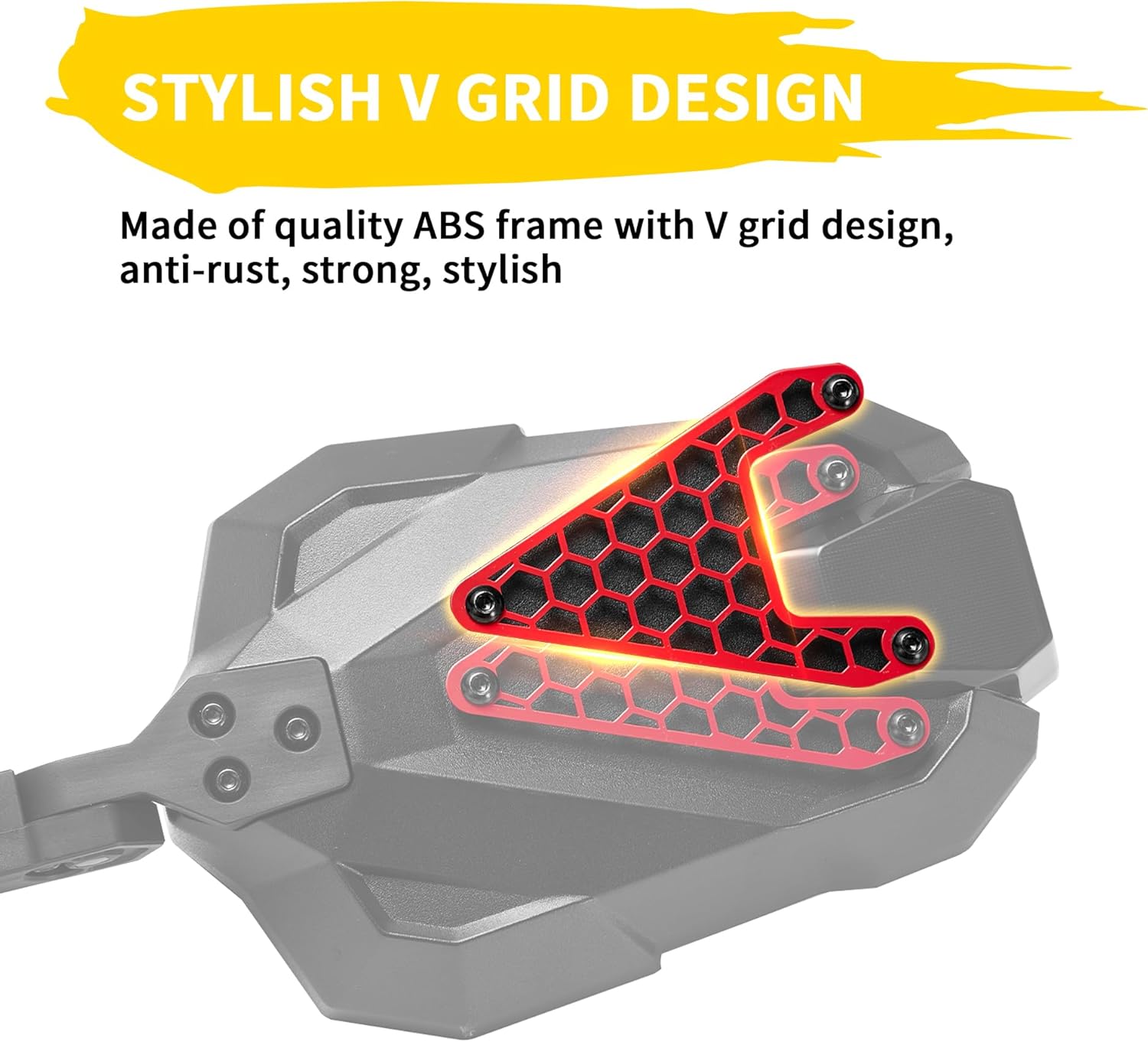 UTV Pro-Fit Side Mirrors, UTV Rear View Mirror Compatible with Polaris Ranger General Can-Am Defender Maverick Trail Accessories, UTVs Side by Sides Rearview Mirrors, 1 Pair Black