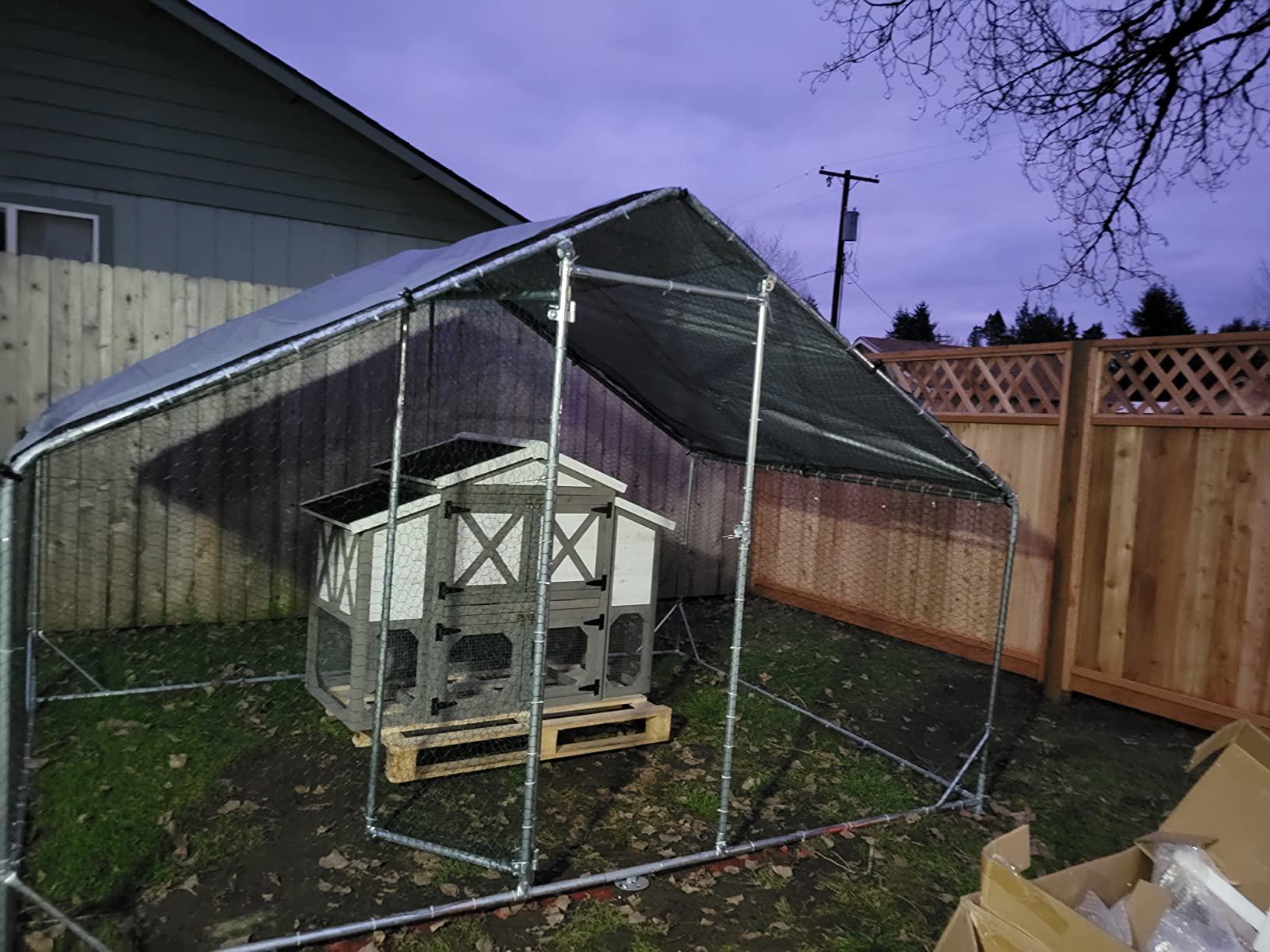 49/mo Finance zoovilla Country Style Chicken Coop Metal Nest Box