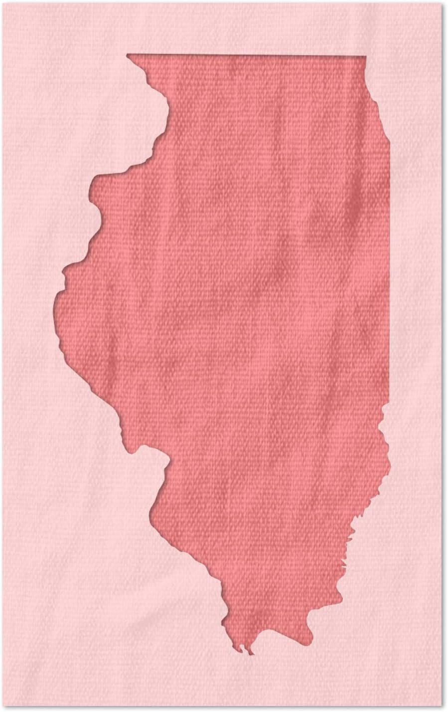 Stencil Stop Illinois State Outline Stencil - Reusable for DIY Projects, Painting, Drawing, Crafts - 14 Mil Mylar Plastic (6 Pack (2", 3", and 4", 2 Each))
