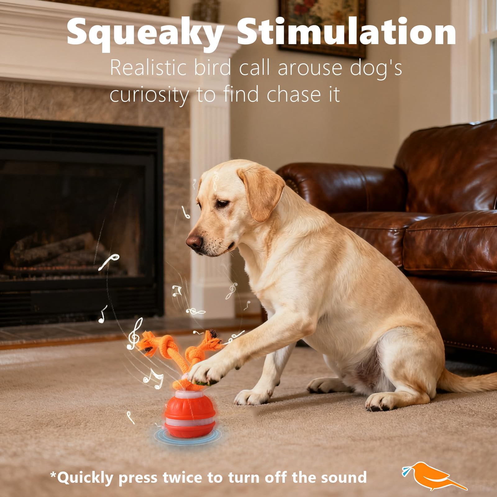 Juguetes interactivos para perros, juguetes interactivos inteligentes para perros para el aburrimiento, bola rodante de activación de movimiento para perros pequeños, medianos y grandes, juguete de