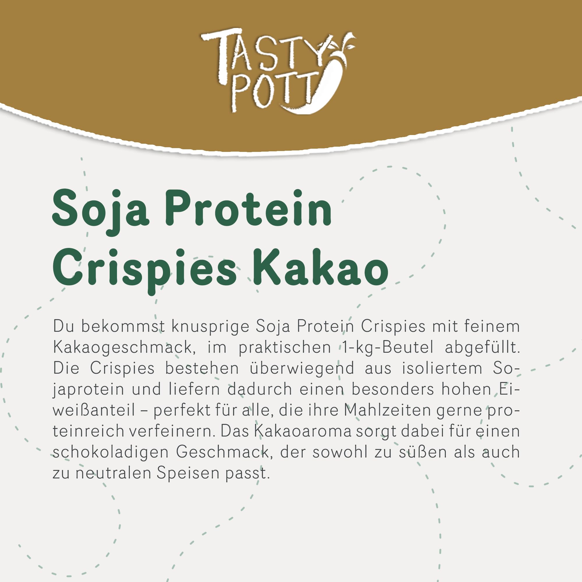 Soja Protein Crispies Kakao 1000g | Kochen & Backen | Frühstück | pflanzliches Protein | vegetarische & vegane Küche | Geschmack | Kakao Schokolade (3x1000g)