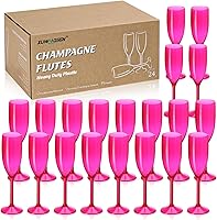 Vista 11 de XUWAIDSGN Copas de champán acrílicas, copas de champán para brindis de boda, copa de champán de plástico, reutilizable, irrompible, para despedida