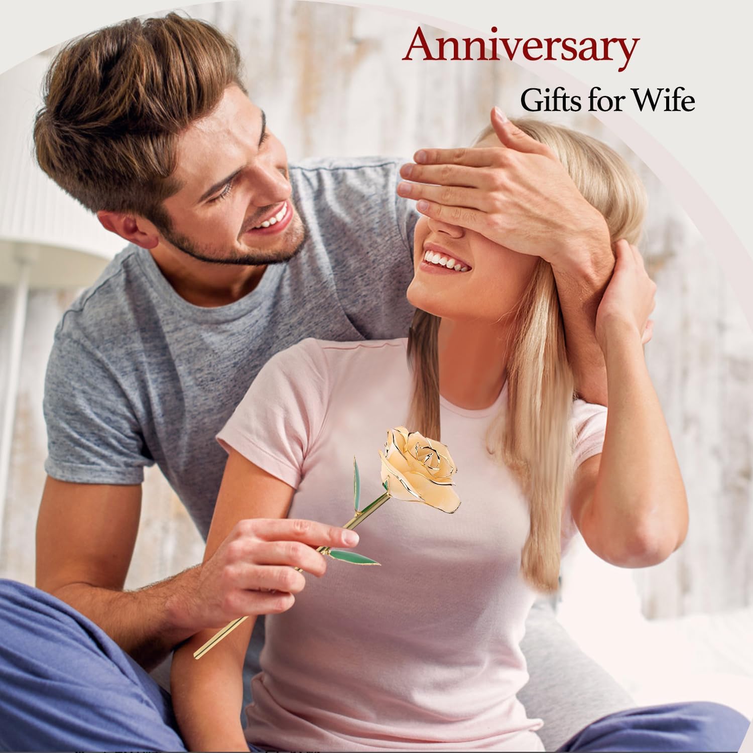 Gold Dipped Rose White,Dipped in 24k Gold-Long Stem Rose Flowers Artificial for Decoration,Rose Flowers with Transparent Stand & Gift Box,Gift for Mom,Lover,Women,Thanksgiving Day