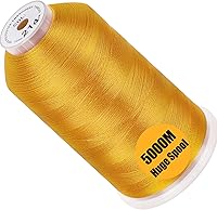 Vista 8 de New brothread - Bobina única de 5000 m de hilo de poliéster para máquina de bordar 40WT para máquinas comerciales y domésticas - Marigold