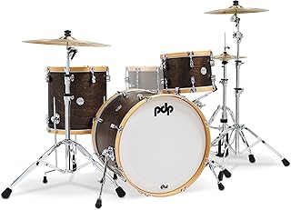 Concept Classic 3-Piece Shell Pack w/22" Kick Drum, Walnut with Natural Hoops