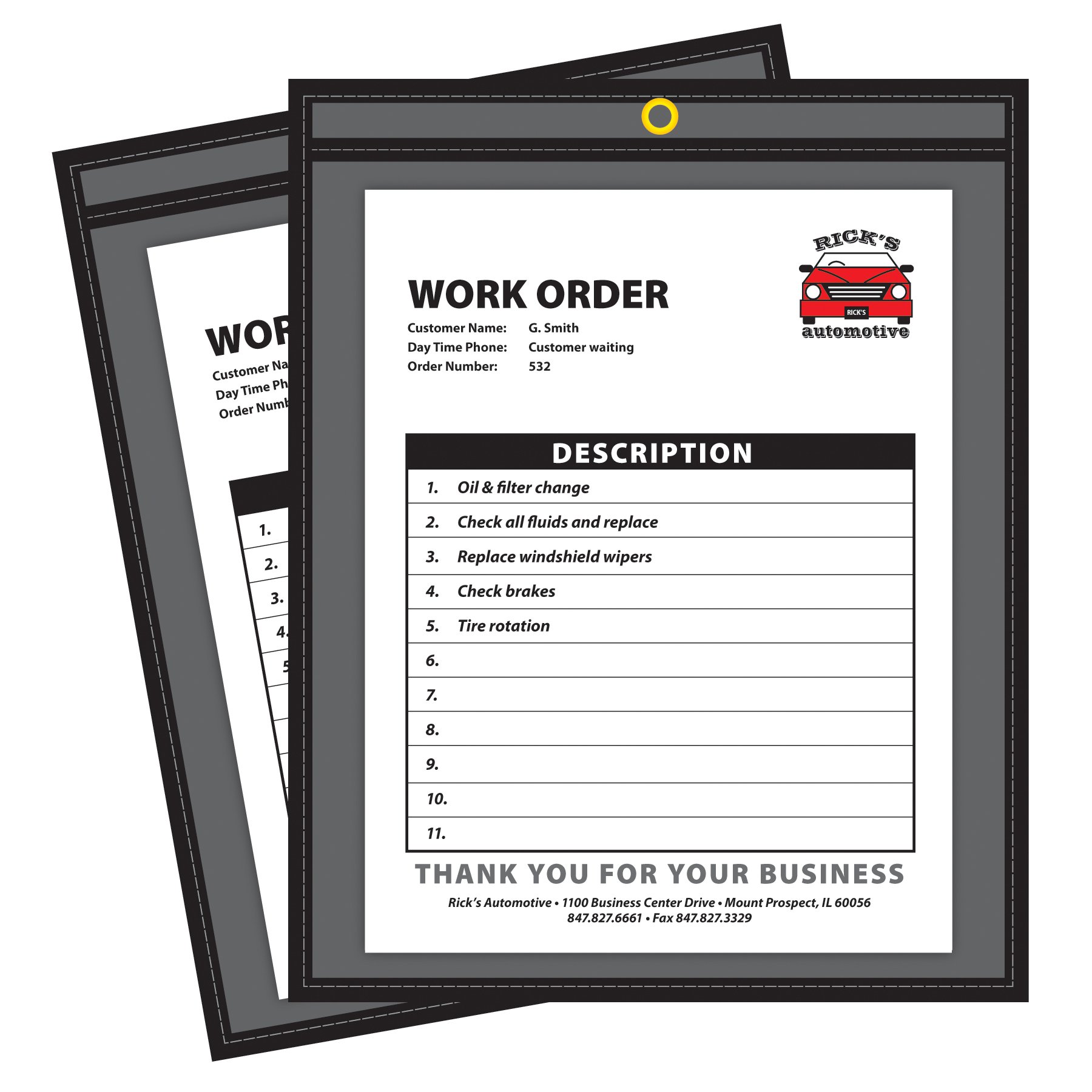C-Line Shop Ticket-Halter, genäht, eine Seite, transparent, 21,6 x 27,9 cm, Box mit 25 Stück (45911)