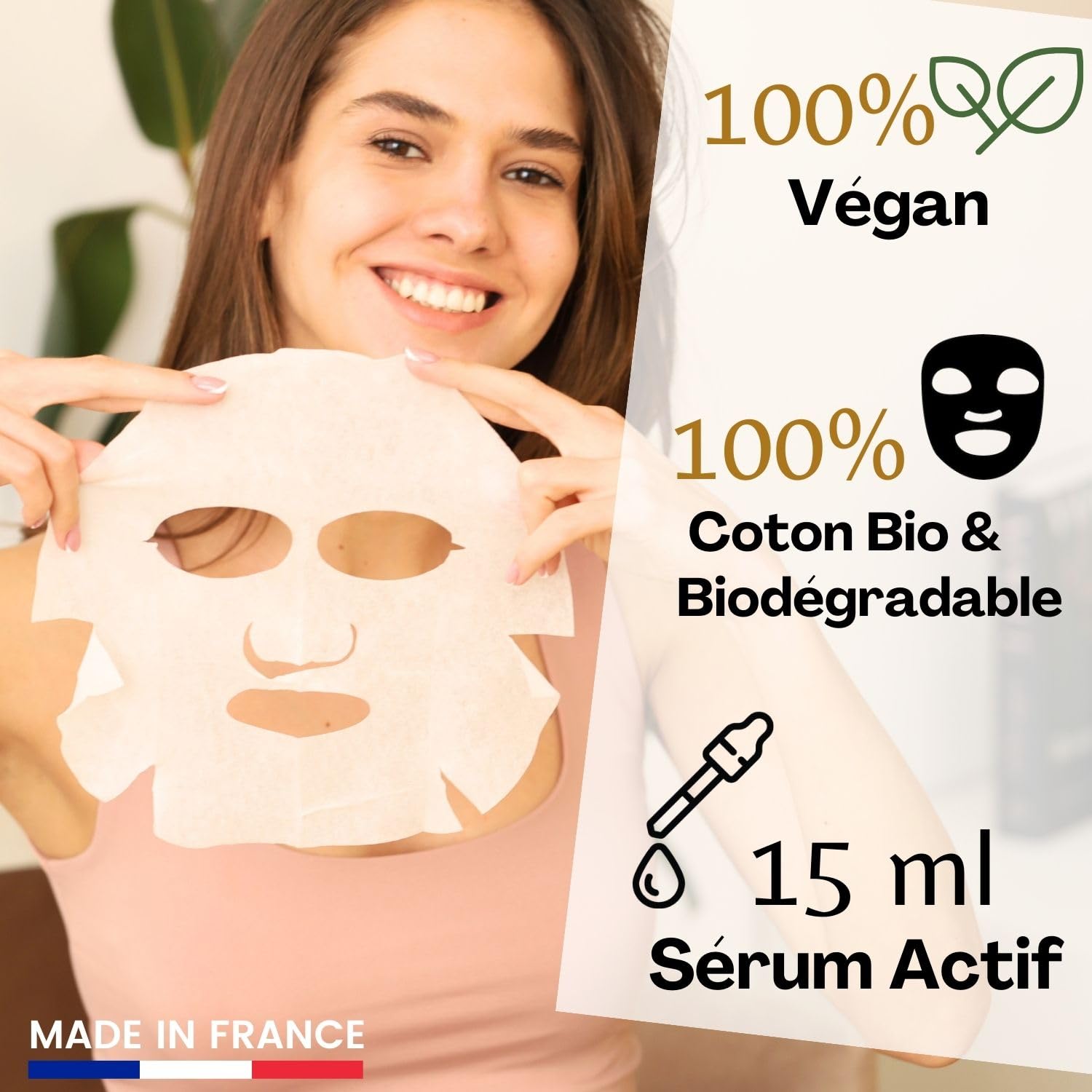 Masque Hydra-Boost Anti-âge Certifié Bio COSMOS ORGANIC - Pack de 10 unités
