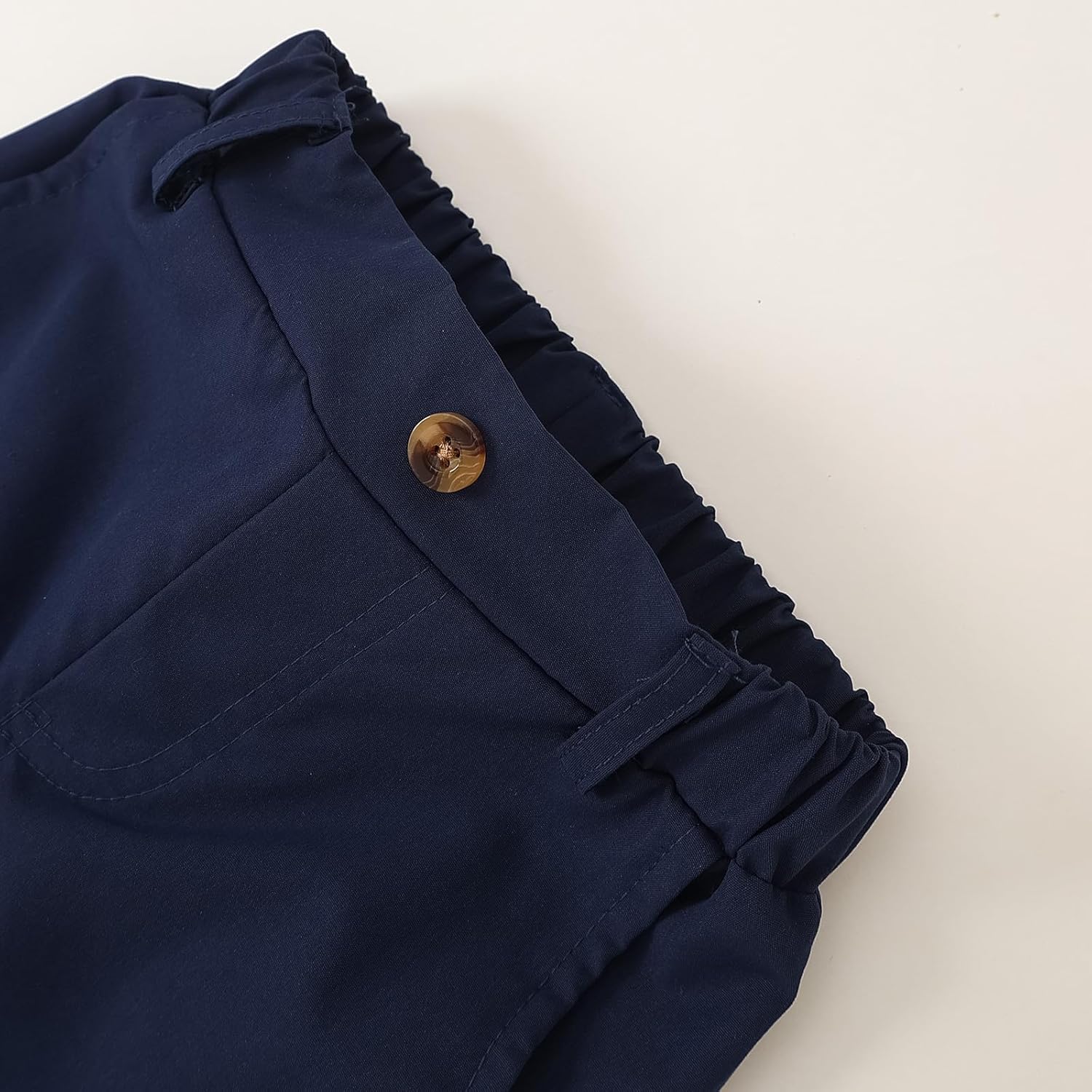 Boys School Uniform Pants Casual Stretch Chino Boys' Pants with Elastic Waistband - Image 3