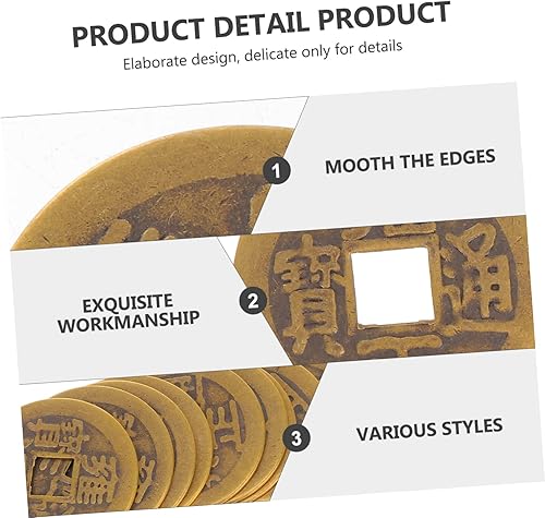 Miniatura 4 de CALLARON Monedas chinas de buena suerte Feng Shui, moneda de año nuevo chino, moneda de la fortuna china, moneda china antigua, dinastía, tiempo,