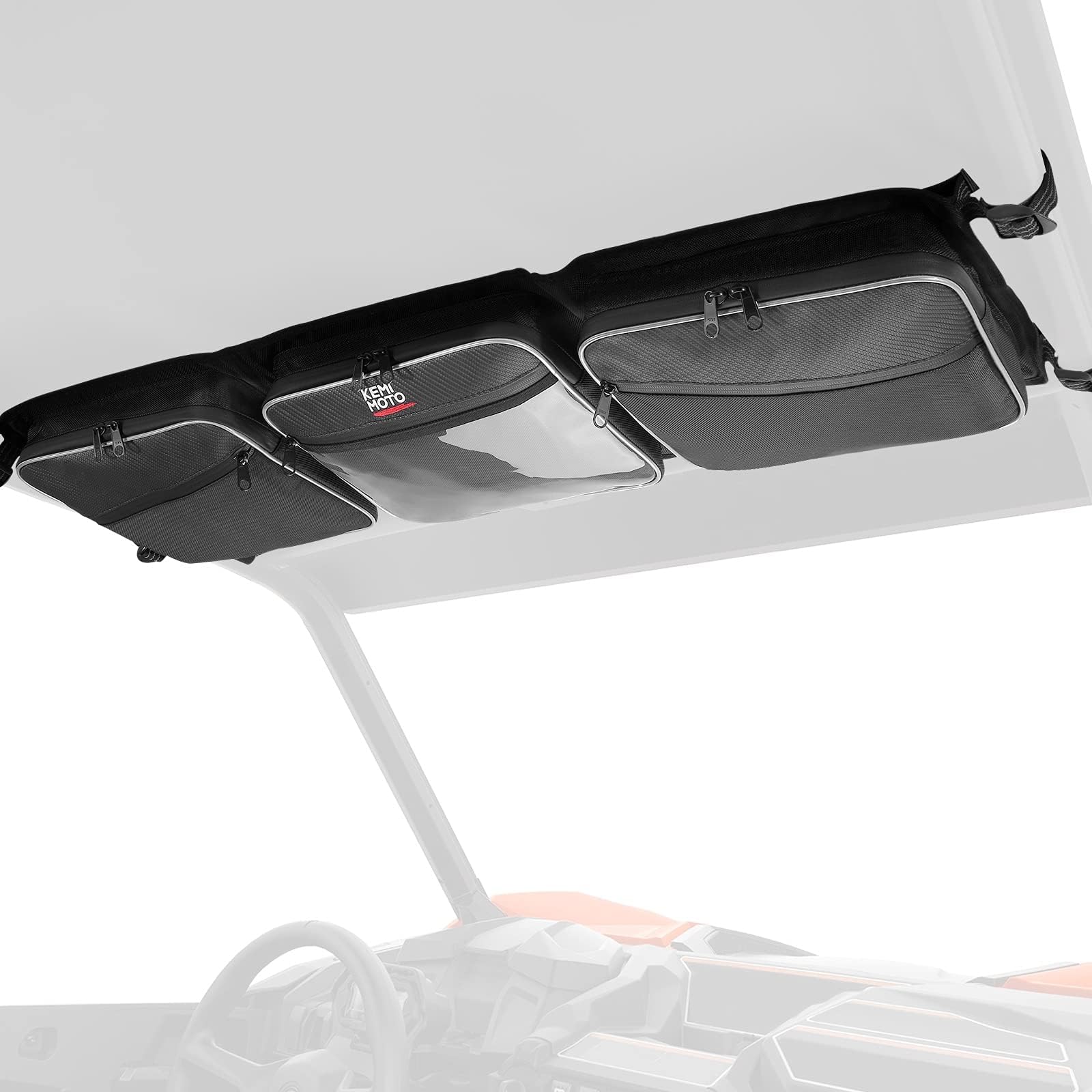kemimoto Overhead Storage Bag Compatible with Can Am Maverick Trail/Sport/Sport MAX Cage Mount Roof Bag 715005018