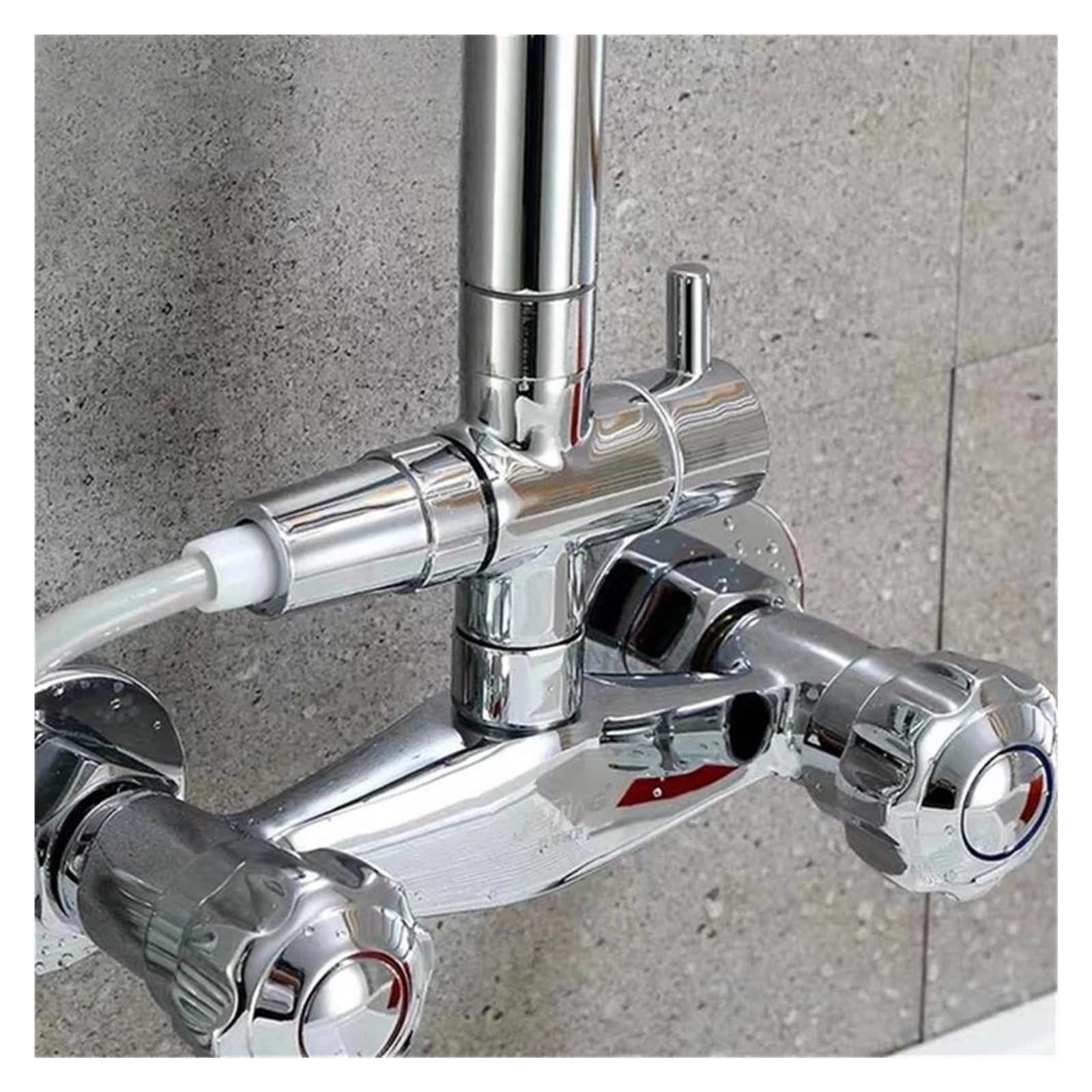 Repartidor de Agua Ducha Desviador para Grifo Válvula desviadora de cabezal de ducha de 3 vías, adaptador G1/2 T, convertidor cromado para válvula desviadora de cabezal de ducha, distribución de agua