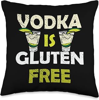 Vodka Is Gluten Free Alcohol Drinking Throw Pillow
