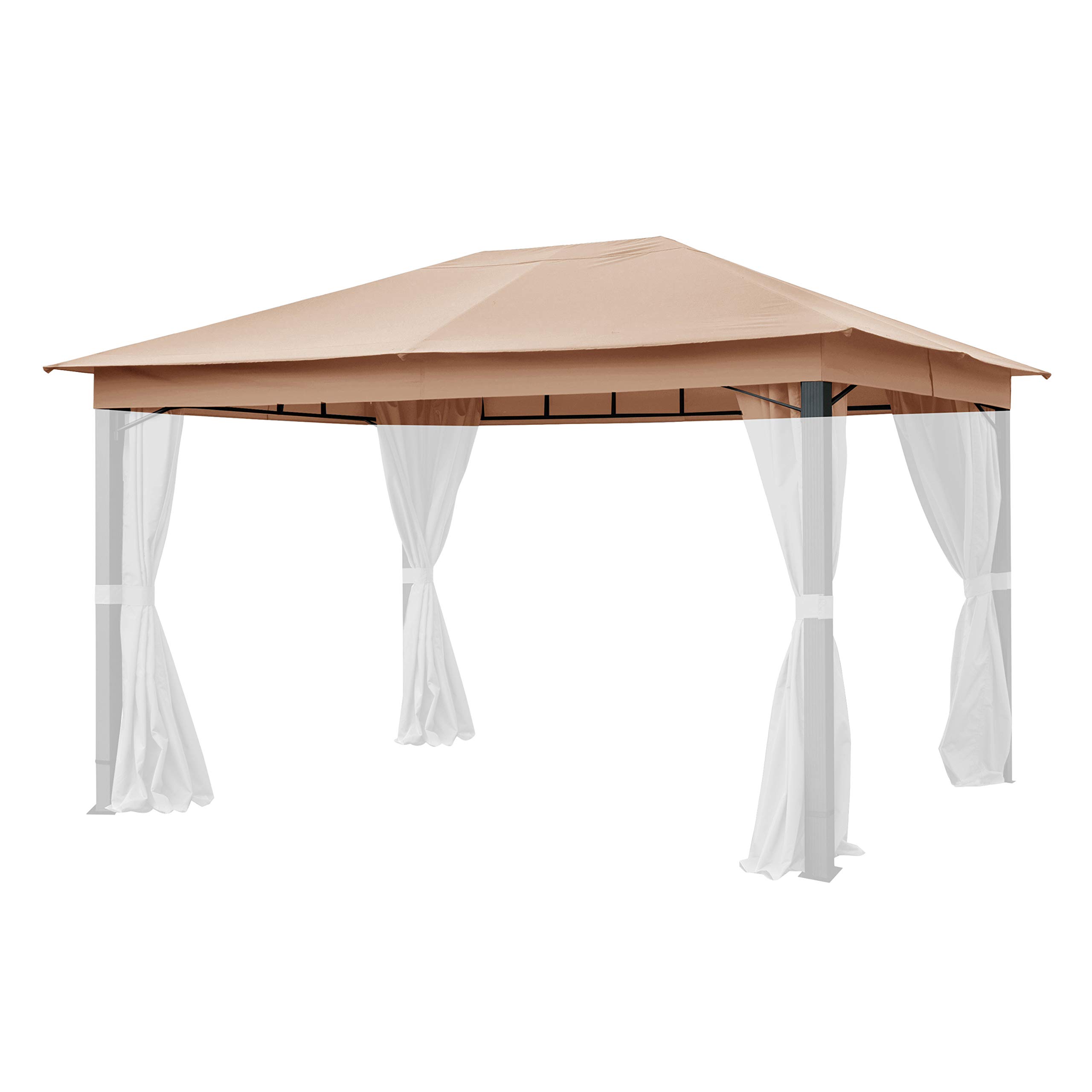 Replacement roof 3x4 m for Sunset Premium approx. 220g/mยฒ polyester in cappuccino