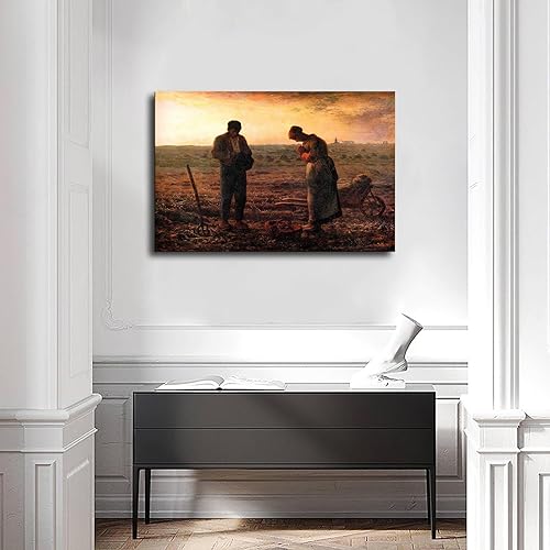 Miniatura 4 de The Angelus Jean Francois Millet - Póster decorativo estético para aula, cocina, dormitorio, habitación (20 x 30 pulgadas, sin marco)