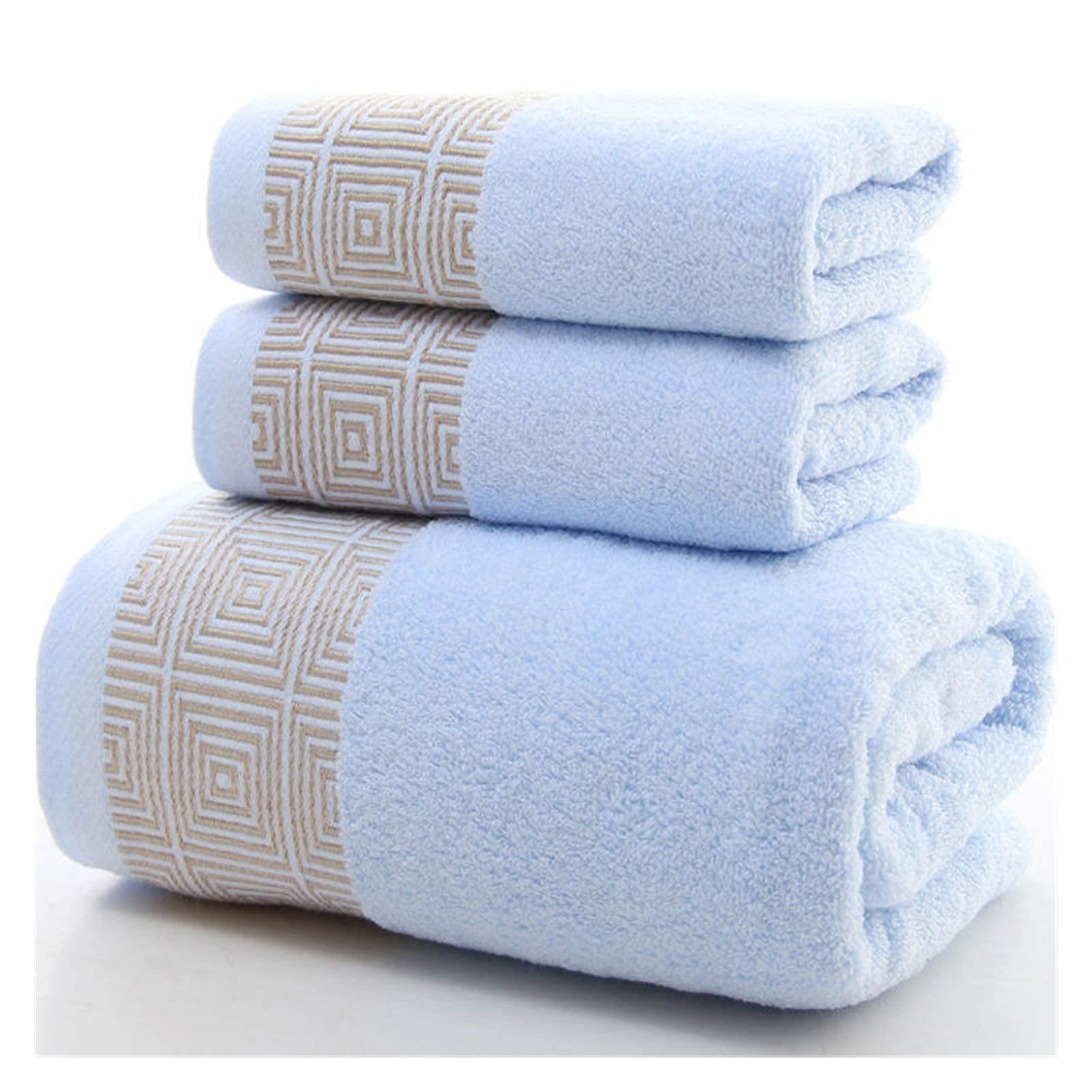 Toalla de Baño Toalla Toalla de Algodón de 3 Piezas Juego de Toallas de Baño Toalla de Baño 140X70Cm Toalla 35X75Cm Baño Doméstico,3 Piezas Azul Marino